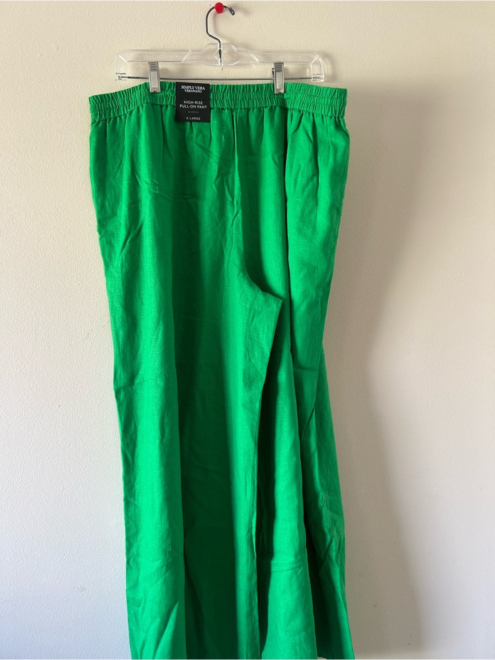 Simply Vera Vera Wang Green Elastic Waist Pants - Picture 4 of 6